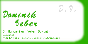 dominik veber business card